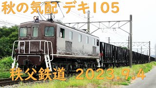 秋の気配 秩父鉄道 デキ 貨物 202394 [upl. by Yekcim]