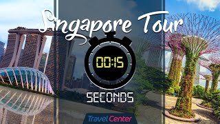 Singapore tour in 15 seconds  Best places to visit in Singapore [upl. by Suirtemid]