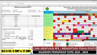 Cara Menghitung Pekan Efektif Semester Genap TP 20232024 [upl. by Kolk479]