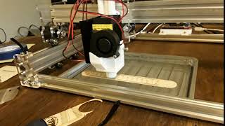 Eleksmaker A3 laser engraver with 60mm Zaxis conversion [upl. by Gratia]