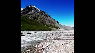 Fording mountain river under Tosor Pass mountains offroad travel nature waterfall [upl. by Rowena170]