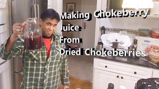 How to make delicious Chokeberry juice from dried Chokeberries [upl. by Aimac]