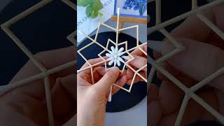 Make a snowflake pendant with a cotton swab its simple and beautiful [upl. by Arnst446]