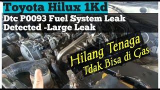 Toyota Hilux 1Kd Dtc P0093 Fuel System Leak Detected  Large Leak [upl. by Hiroko]