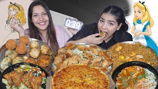 Guess the Disney Princess Food Challenge  Momos Pizza Paneer Tikka Pasta Manchurian Chowmein etc [upl. by Edna495]