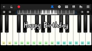 Happy Birthday easy piano tutorial piano app [upl. by Teena]