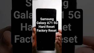 Samsung Galaxy A71 5G Hard Reset Factory Reset Wipe amp Clean in 37 sec The Fastest Way [upl. by Wolfy]