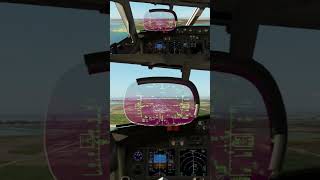 Zibo 737 Landing with the new HUD  XPlane 12 xplane12 xplane xp12 flightsim boeing737 737 [upl. by Akkinahs929]