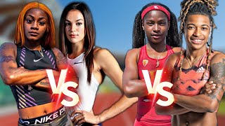 Womens 100m Semi Finals  US Olympic Trials 2024  Abby Steiner vs ShaCarri Richardson [upl. by Ki]