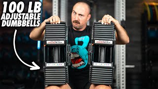 NEW 100 LB PowerBlock Pro EXP Adjustable Dumbbells Review [upl. by Armin780]