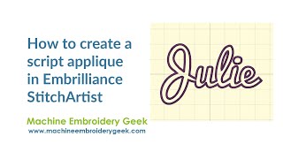 How to create a script appliqué file from a free font using Embrilliance StitchArtist Level 3 [upl. by Rayner377]