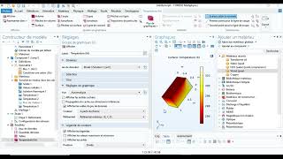 Etude du transfert de chaleur sur une paroi faite en bois sur comsol [upl. by Klusek]