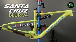 20222024 SANTA CRUZ Blur v4 vs Specialized EPIC EVO C and CC Carbon FRAME Quick Review [upl. by Berke281]