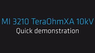 Metrel  MI 3210 TeraOhmXA 10 kV  How to Use a Metrel Tester [upl. by Ahsener]