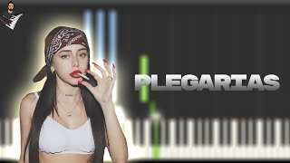 Nicki Nicole  Plegarias  Instrumental Piano Tutorial  Partitura  Karaoke  MIDI [upl. by Idhem]