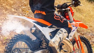 First Ride 2023 KTM 300SX Two Stroke  250125  Motocross Action Magazine [upl. by Atiseret231]