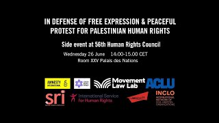 In defence of free expression and peaceful assembly in solidarity with Palestinian human rights [upl. by Atirahc781]