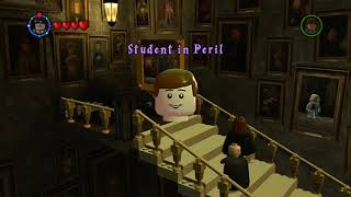 LEGO Harry Potter Years 14  Hogwarts Overworld 100 Guide 2  Moving Staircase Area [upl. by Annuahs]