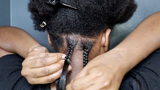 BOX BRAIDS ON YOURSELF [upl. by Letram]