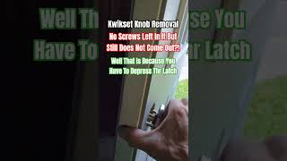 How To Remove A Kwikset Door Knob From The Door locksmith kwikset howto tutorial removal knobs [upl. by Heilman35]