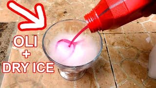 EKSPERIMEN DRY ICE DICAMPUR OLI MINYAK DAN COCA COLA [upl. by Nollad]