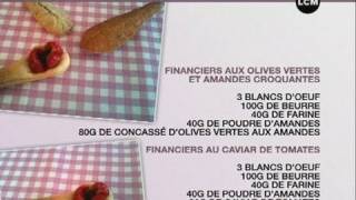 Recette financiers aux olives vertes [upl. by Anitsirc186]