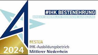 IHKBestenehrung 2024 Bester Ausbildungsbetrieb Scheidt amp Bachmann GmbH [upl. by Dannie]