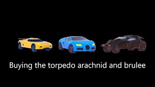 Buying the Torpedo Arachnid and Brulee in OG Jailbreak [upl. by Nylodam]