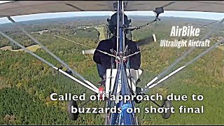 AirBike Ultralight flying in North Carolina with takeoff and landing airbike ultralight [upl. by Andros240]