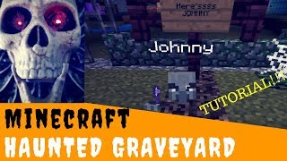 Minecraft Haunted Graveyard  Minecraft Cemetery Tutorial [upl. by Glanville]