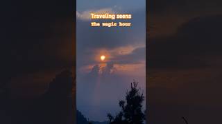 travelling seens the magic hour trending travel magichour nature sunsetview [upl. by Enitnelav]