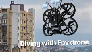 Diving a big building with Fpv drone GEPRC Tinygo 4k [upl. by Aitnohs]