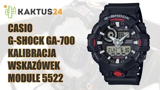 Casio GShock GA700 GA700 Kalibracja wskazówek ustawienia wskazówek [upl. by Glori]