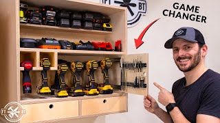 A Better DIY Drill Charging Station  Shop Organization [upl. by Brewer]