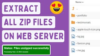 How to Extract ZIP Files on Web Server [upl. by Kathryne679]