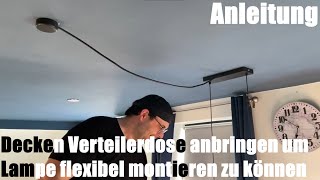 Decken Verteilerdose Affenschaukel bauen anbringen um Lampe flexibel montieren zu können Anleitung [upl. by Llerdna633]