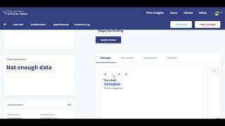 Case Status Feature How to add Bold Italics and Hyperlinks to Messages [upl. by Gavra]