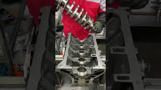 Installing crankshaft and bearing for auto engine  car engine factory [upl. by Woodsum]