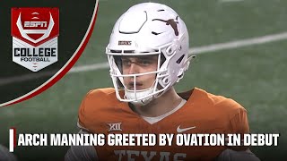 🚨 Arch Manning makes Texas Longhorns debut with TDscoring drive  ESPN College Football [upl. by Akinwahs]