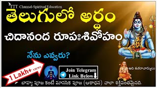 Chidananda Roopah Shivoham Shivoham  With Telugu Lyrics and Meaning  Devotional  TTT Channel [upl. by Aztinay]