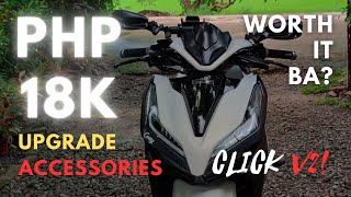 UPGRADE amp ACCESSORIES WORTH 18000 PESOS  HONDA CLICK 125i V2 [upl. by Pearline121]