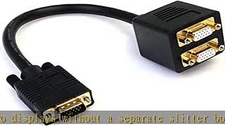 StarTechcom 1 ft VGA to VGA Splitter Cable  MF Dual Monitor Video Cable Splitter VGASPL1VV Bl [upl. by Wachtel]