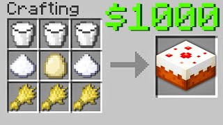 First To Craft Minecraft Cake Wins 1000  Challenge [upl. by Frida]