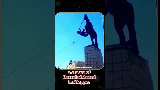 Syrian Rebel demolish Assad Statute [upl. by Stortz896]