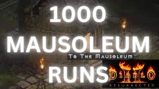 DIABLO 2 RESURRECTED  1000 MAUSOLEUM RUNS [upl. by Wachtel]