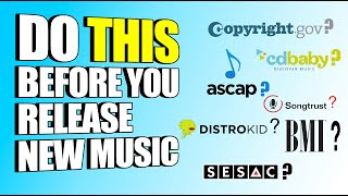 The 1st Thing To Do Before Releasing Your Music  ASCAP BMI Songtrust Copyright Registration [upl. by Fatma412]