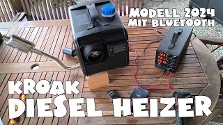 Version 2024 Kroak Diesel Standheizung 8kw Dieselheizung mit Bluetooth [upl. by Ahsitram]