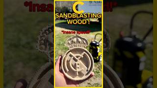 Sandblasting Wood   Insane Speed [upl. by Hctim]