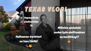 Uudenlaista arkea työkuulumisia halloweenkoristeita amp aamiaistilausdraamaa lol  TEXAS VLOGI [upl. by Georgeanne765]