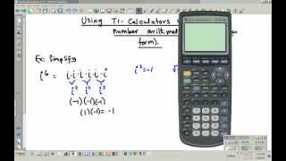 complex numbers with TI 83 [upl. by Odrahcir]